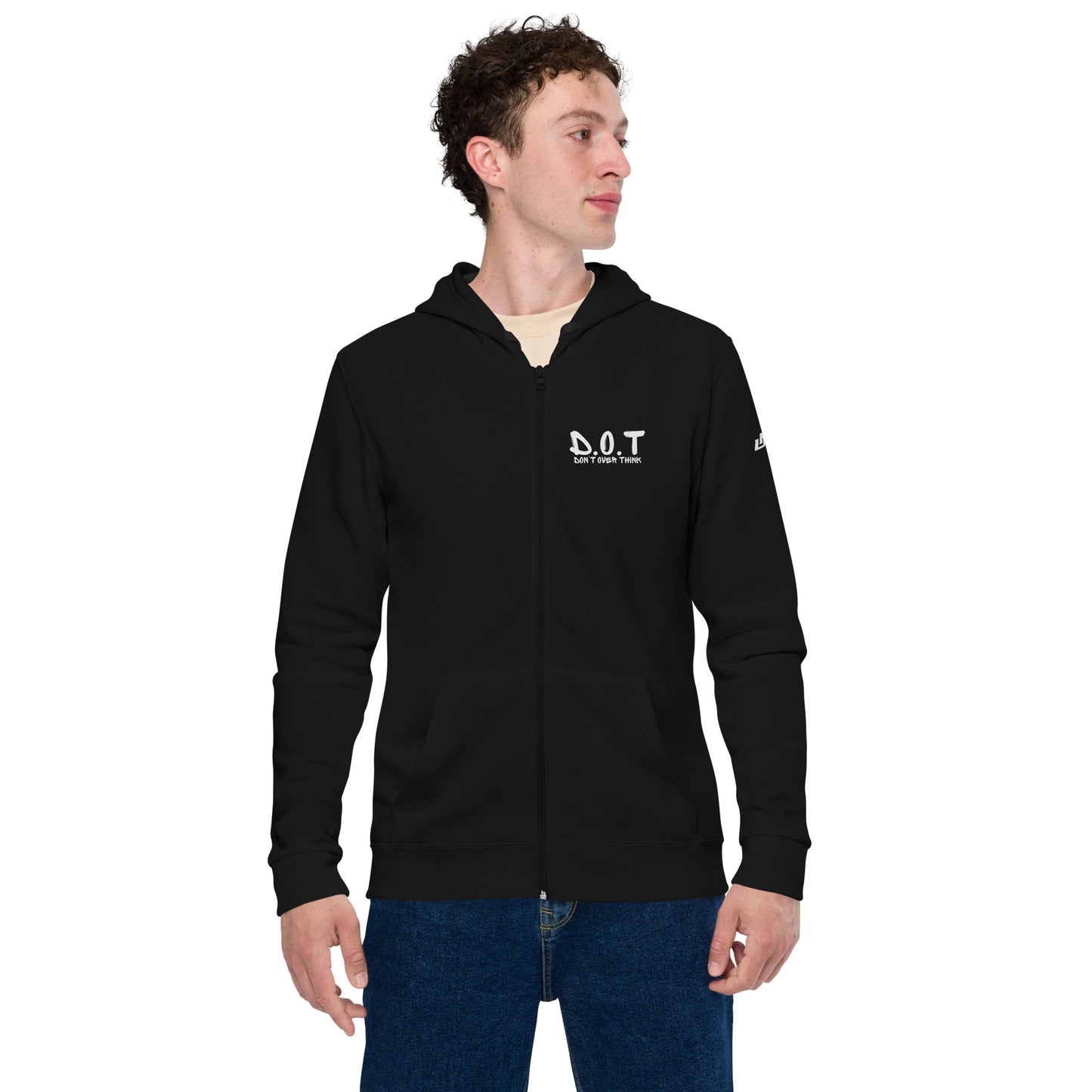 "Don't OverThink" Unisex zip hoodie