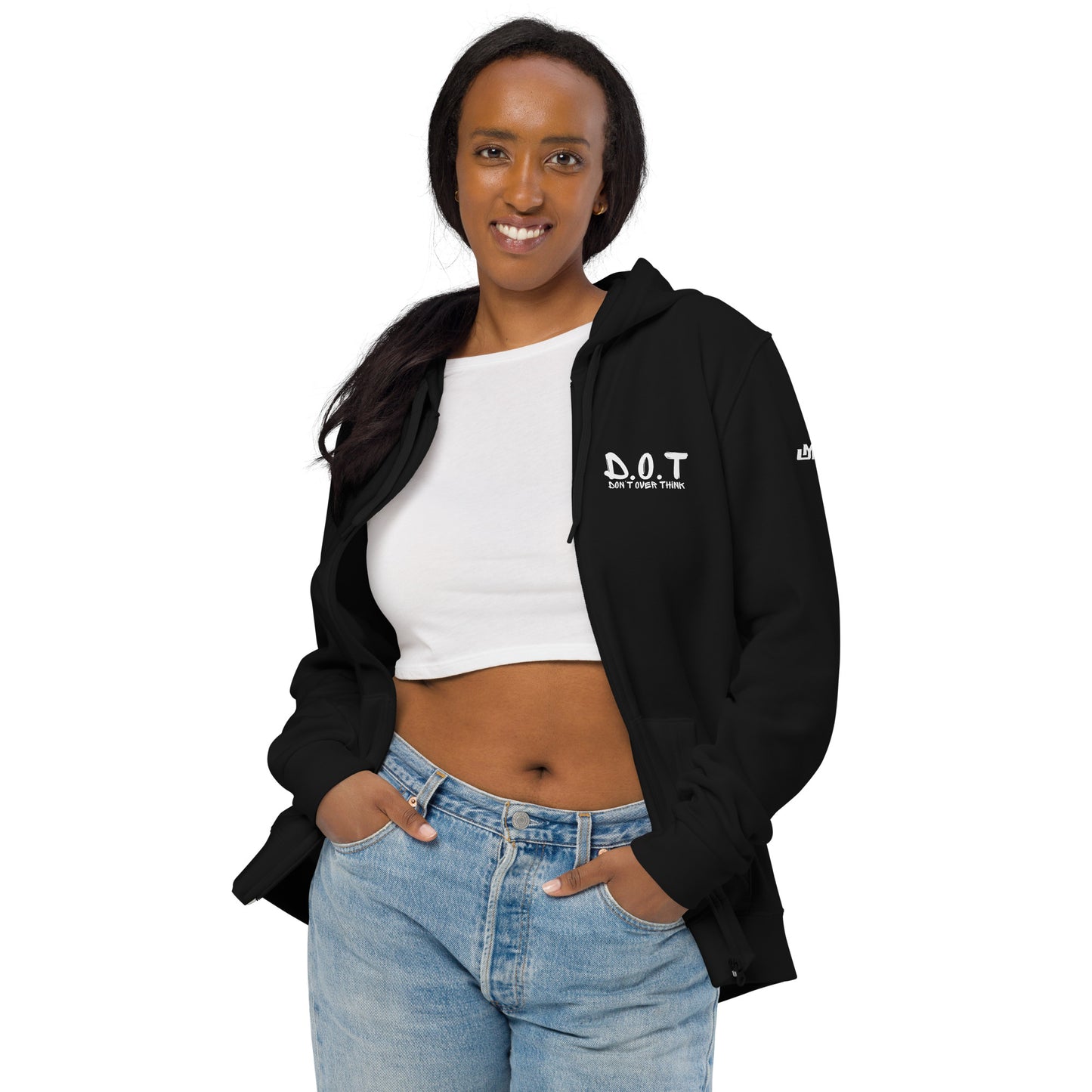 "Don't OverThink" Unisex zip hoodie