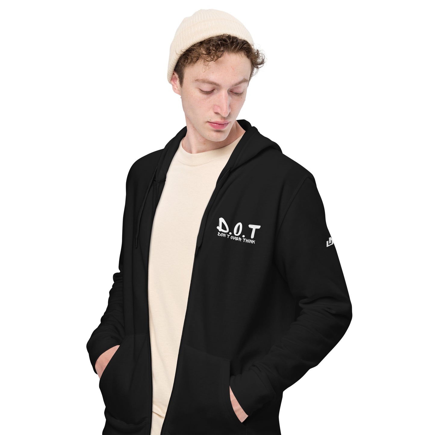 "Don't OverThink" Unisex zip hoodie